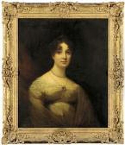 Portrait Of A Lady Said To Be Miss Cleghorn Oil Painting by Sir Henry Raeburn