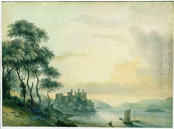 Conway Castle, 1789 Oil Painting by Paul Sandby