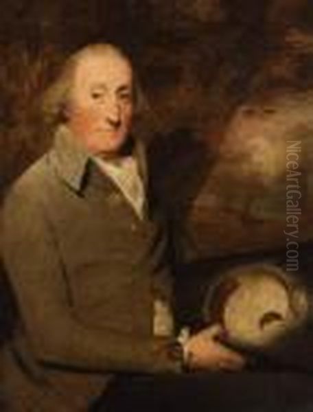 Portrait Of Major Buchanan Of Arnprior, Half-length, In A Greencoat Oil Painting by Sir Henry Raeburn