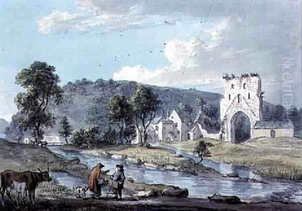 Hubberston Priory Near Milford Haven Oil Painting by Paul Sandby