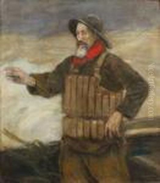 La Patron Pecheur Oil Painting by Jean-Francois Raffaelli