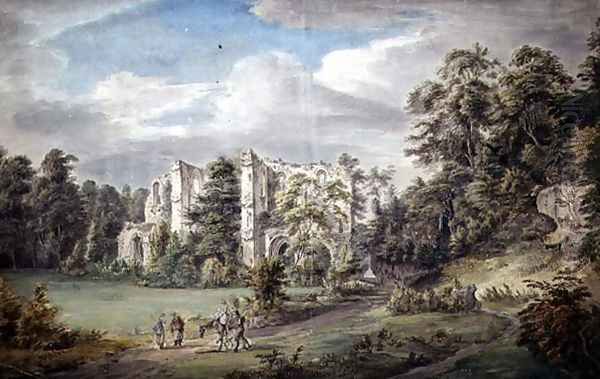 Roche Abbey, Yorkshire Oil Painting by Paul Sandby