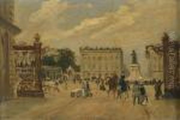 Place Stanislaus, Nancy Oil Painting by Jean-Francois Raffaelli