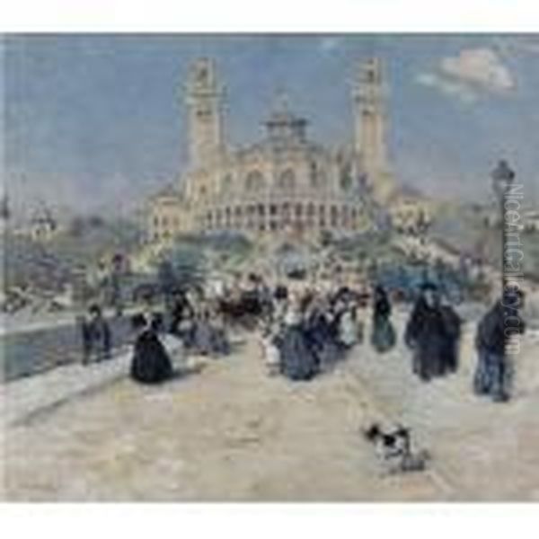 Le Trocadero Oil Painting by Jean-Francois Raffaelli