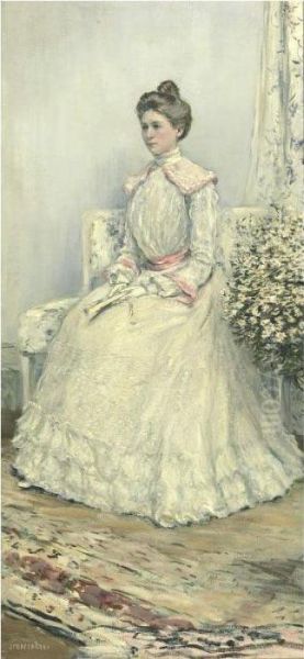 The Wedding Portrait Oil Painting by Jean-Francois Raffaelli