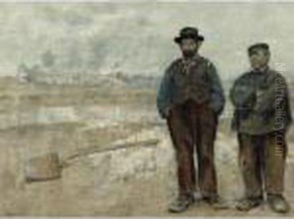 The Two Workmen Oil Painting by Jean-Francois Raffaelli