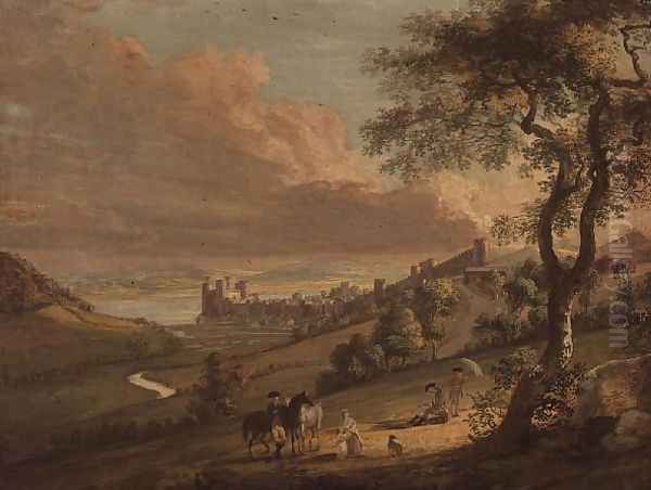 Conway Castle, 1776 Oil Painting by Paul Sandby