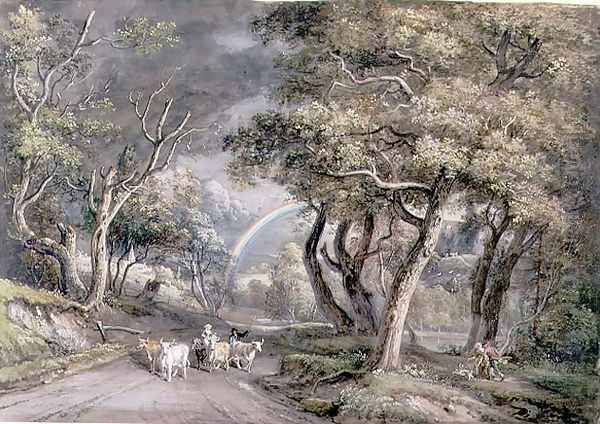 The Rainbow Oil Painting by Paul Sandby