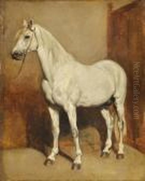 Bakkrat, A Russian Horse Oil Painting by Auguste Raffet