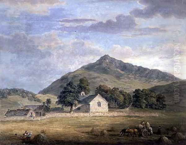 Haymaking at Dolwyddelan below Moel Siabod, North Wales, c.1776-86 Oil Painting by Paul Sandby