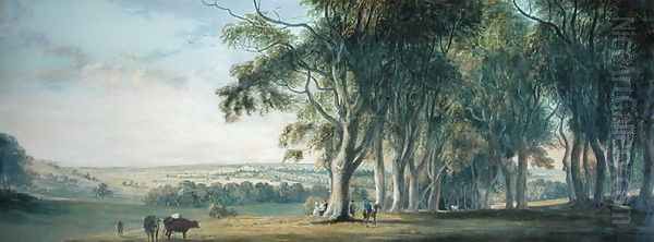 View of Windsor, from Snow Hill in the Great Park, 1800 Oil Painting by Paul Sandby