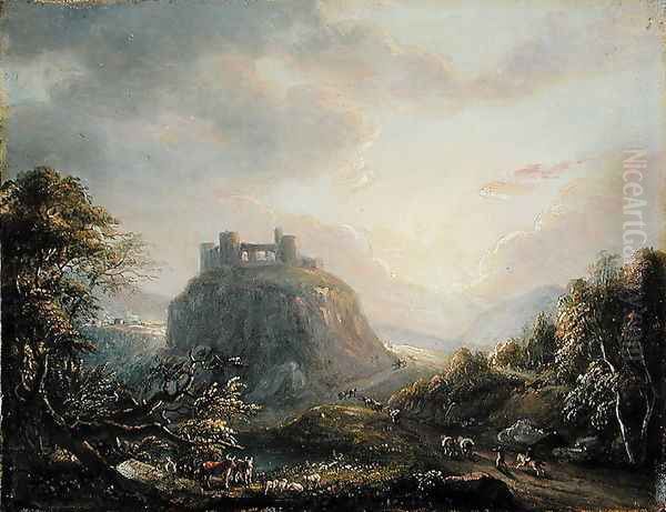 Landscape with a Castle, 1808 Oil Painting by Paul Sandby