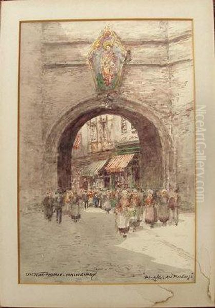 In Old Antwerp Oil Painting by Victor Noble Rainbird