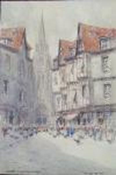 In Old Rouen Oil Painting by Victor Noble Rainbird