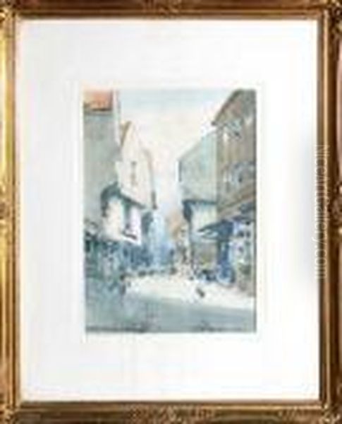 The Shambles, York Oil Painting by Victor Noble Rainbird