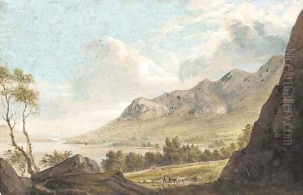 Derwent Waster Oil Painting by Paul Sandby