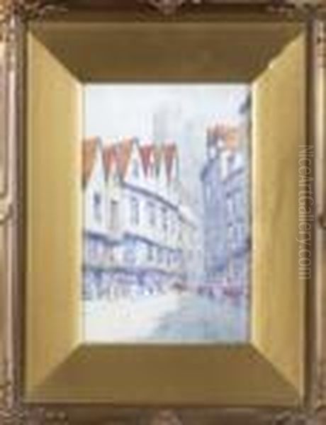 Petergate, York Oil Painting by Victor Noble Rainbird