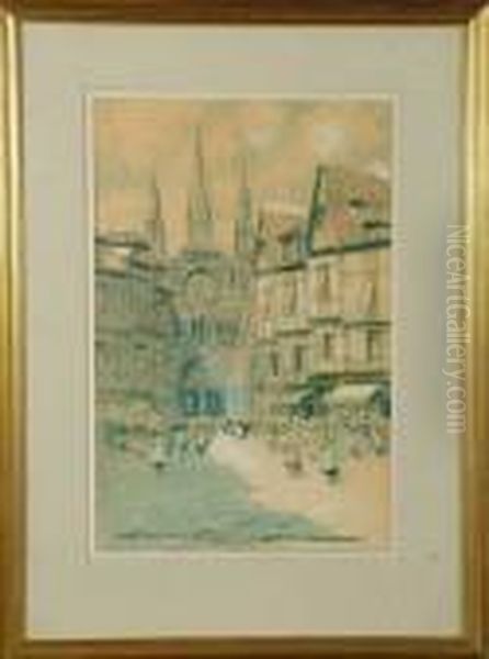 Impression, Rouen Cathedral Oil Painting by Victor Noble Rainbird