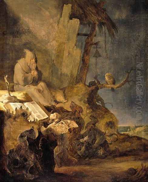 The Temptation of St Anthony 1629 Oil Painting by Cornelis Saftleven