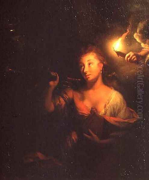 Fame Oil Painting by Godfried Schalcken