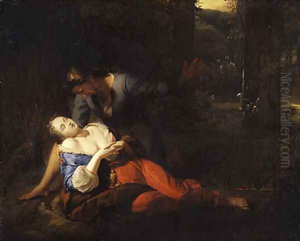 Cephalus and Procris Oil Painting by Godfried Schalcken