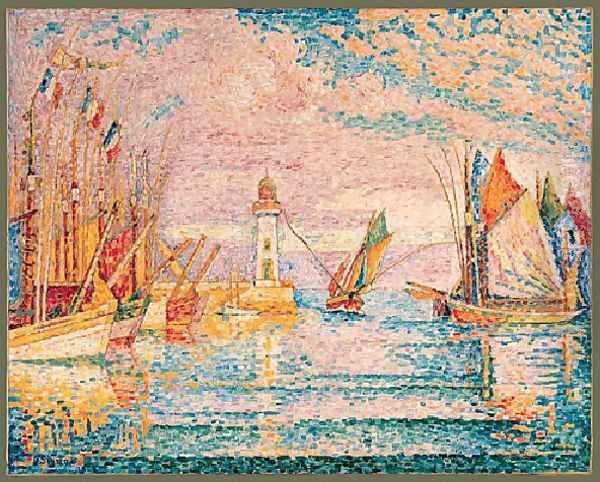 Lighthouse Groix Oil Painting by Paul Signac