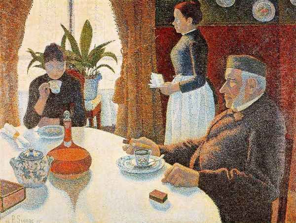 The Dining Room 1887 Oil Painting by Paul Signac