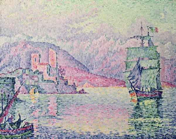 Antibes, Evening, 1914 Oil Painting by Paul Signac