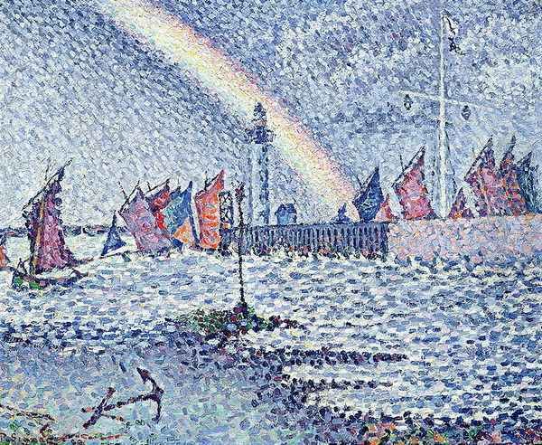 Entrance to the Port of Honfleur, 1899 Oil Painting by Paul Signac