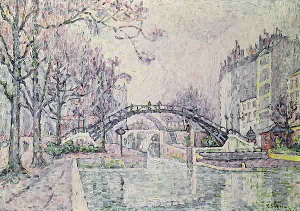 The Canal Saint-Martin, 1933 Oil Painting by Paul Signac