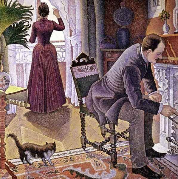 Sunday Oil Painting by Paul Signac