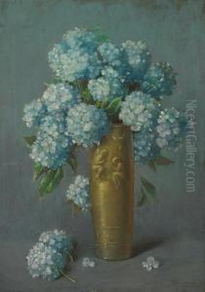 Florero Con Hortensias Oil Painting by Alfredo Ramos Martinez