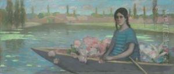 Vendedora De Flores Oil Painting by Alfredo Ramos Martinez