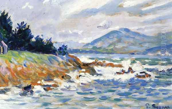 Saint Tropez, Coup de Vent d'Est Oil Painting by Paul Signac