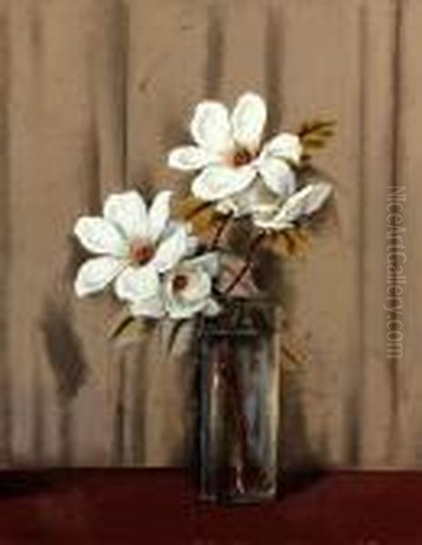 Still Life With Dogwood Blossoms Oil Painting by Alfredo Ramos Martinez