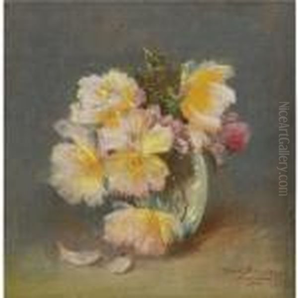 Floral Still Life Oil Painting by Alfredo Ramos Martinez