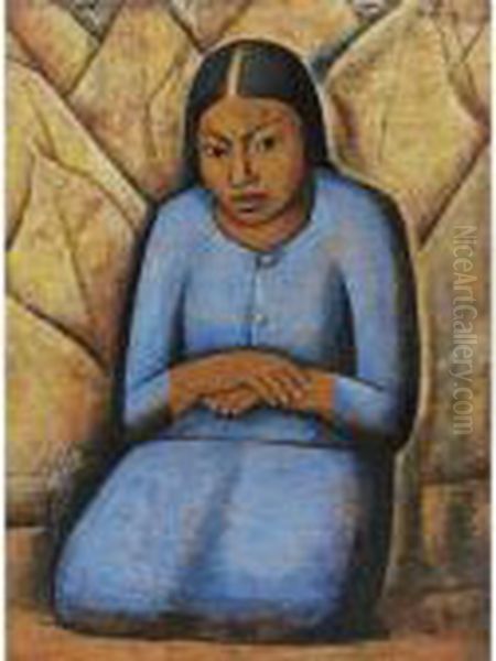 La Mujercita Oil Painting by Alfredo Ramos Martinez