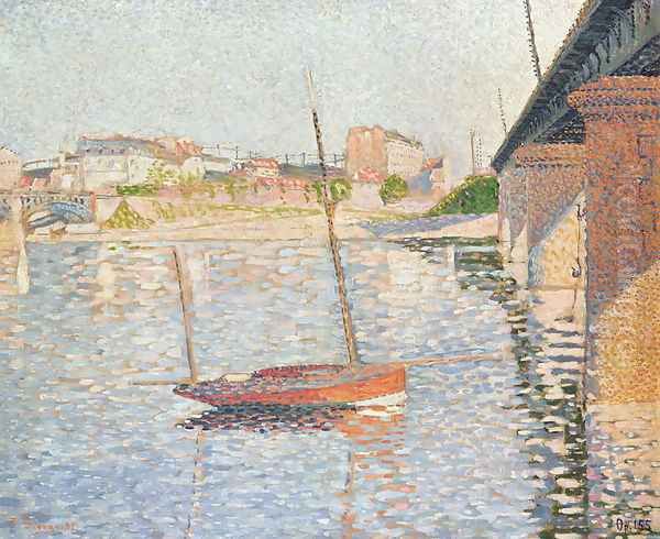 River Scene Oil Painting by Paul Signac