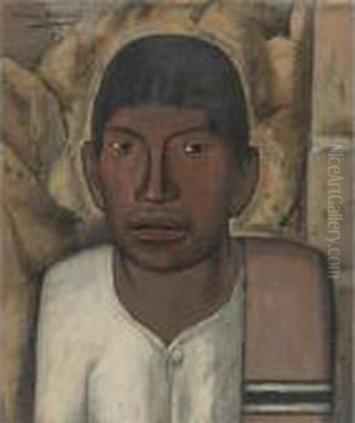 Nino Mexicano Con Serape Oil Painting by Alfredo Ramos Martinez