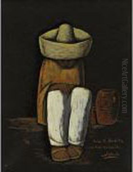 Indio Sentado Oil Painting by Alfredo Ramos Martinez