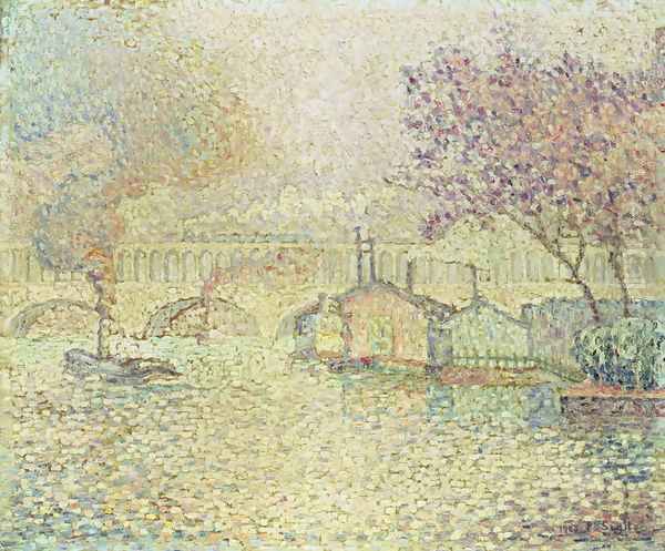 The Viaduct at Auteuil, c.1900 Oil Painting by Paul Signac