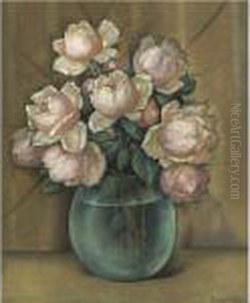 Florero Con Rosas Oil Painting by Alfredo Ramos Martinez