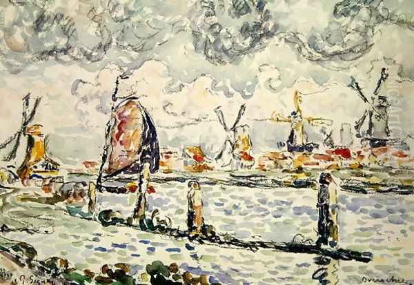 Overschie, 1906 Oil Painting by Paul Signac