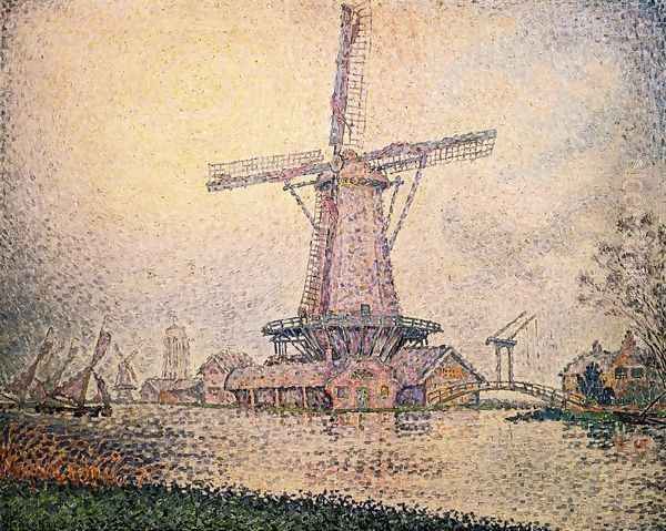 Dutch Mill at Edam Oil Painting by Paul Signac