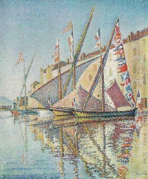 Port Of St Tropez Oil Painting by Paul Signac