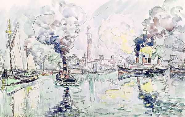 Cherbourg, 1931 Oil Painting by Paul Signac