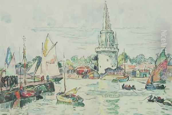 La Rochelle Hafenansicht Oil Painting by Paul Signac