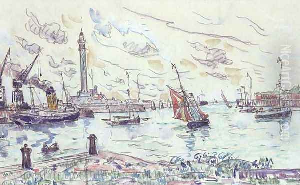 Dunkirk, 1930 Oil Painting by Paul Signac