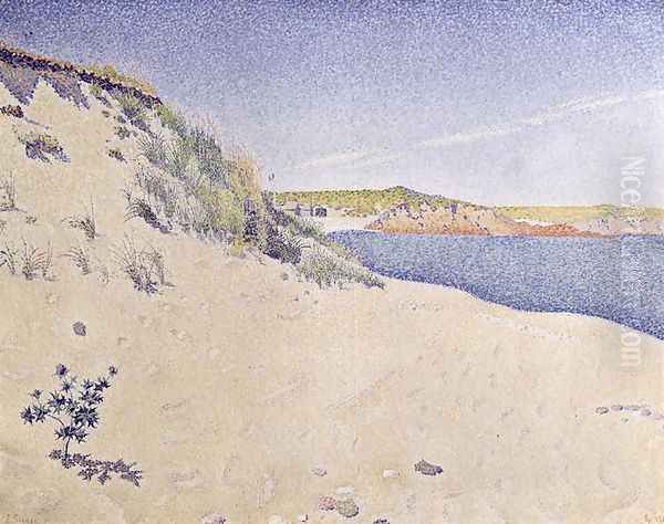 Sandy Seashore, 1890 Oil Painting by Paul Signac