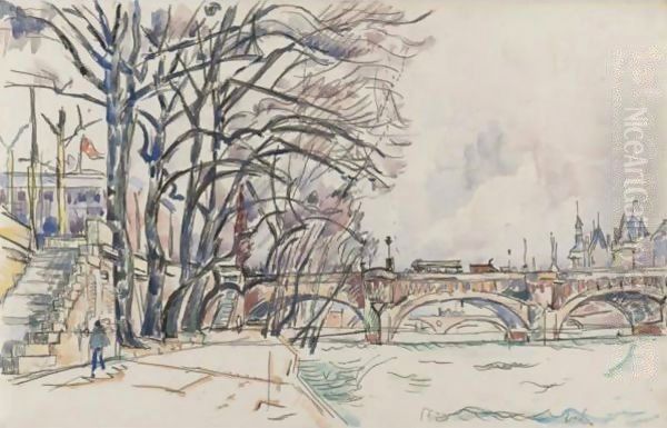 Paris, la Seine Oil Painting by Paul Signac